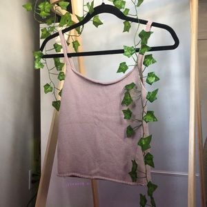 BRANDY MELVILLE KNIT PINK TANK TOP